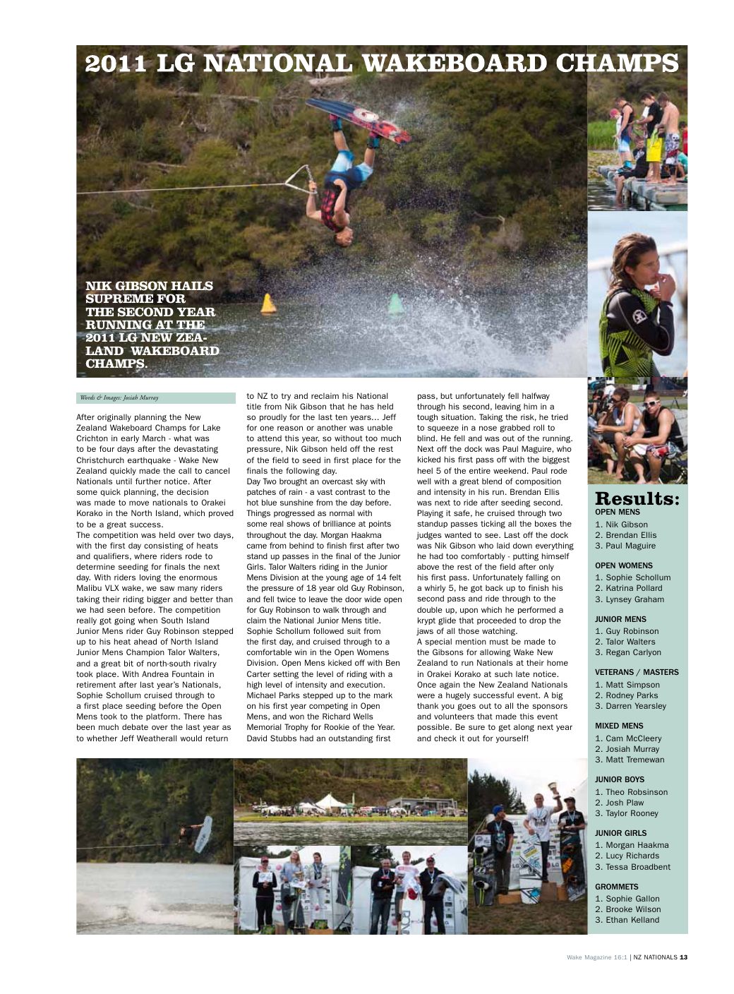Wake Magazine — NZ Nationals — Nick Gibson
